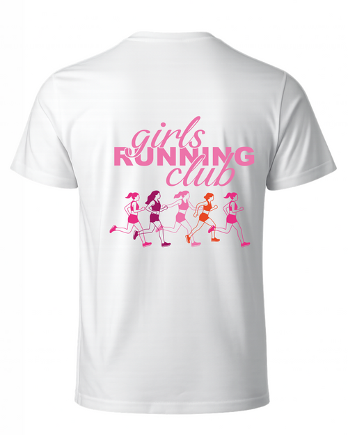 🤍 Playera Sport "Girls Running Club" – Blanco